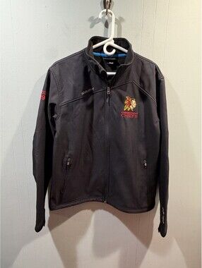 Mens Bauer Team Full Zip Jacket Size Small Black Connecticut Chiefs Embroidered